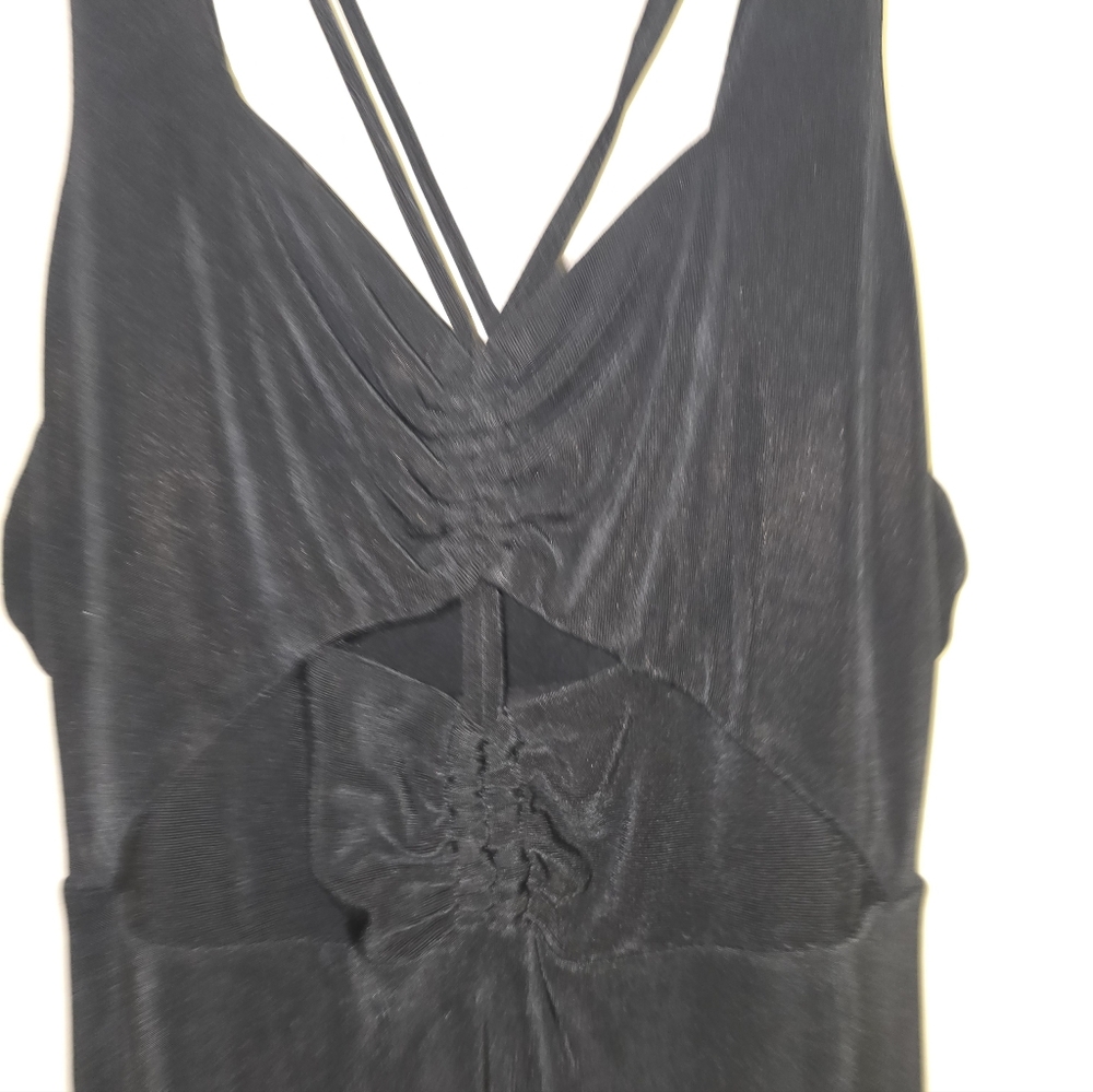 Free People Black Hypnotized Knit Strappy Cutout Maxi Dress Size: XS - Picture 9 of 9